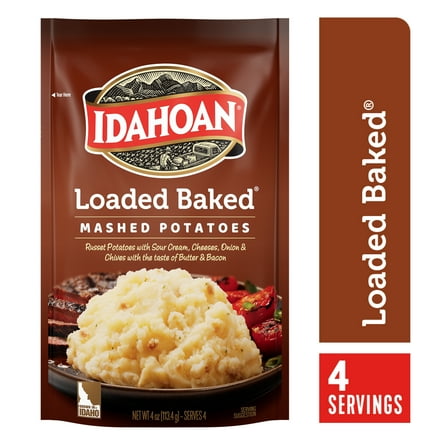 Idahoan Loaded Baked Mashed Potatoes Side Dish, 4 oz