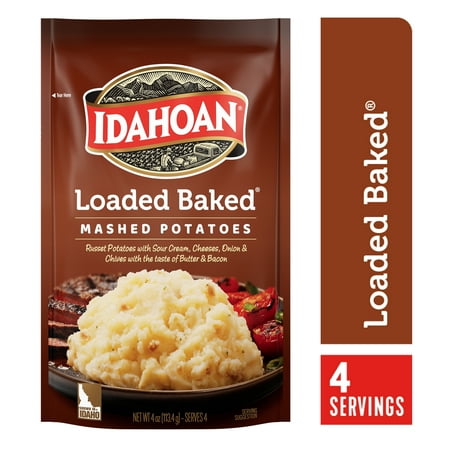 Idahoan Loaded Baked Mashed Potatoes Side Dish, 4 oz