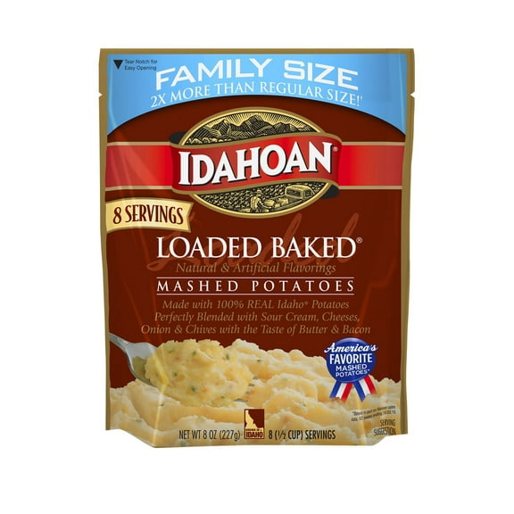 Idahoan Loaded Baked Mashed Potatoes, 8 Ounce (Pack of 8)