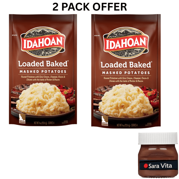 Idahoan Loaded Baked Mashed Potatoes Side Dish, 4 oz