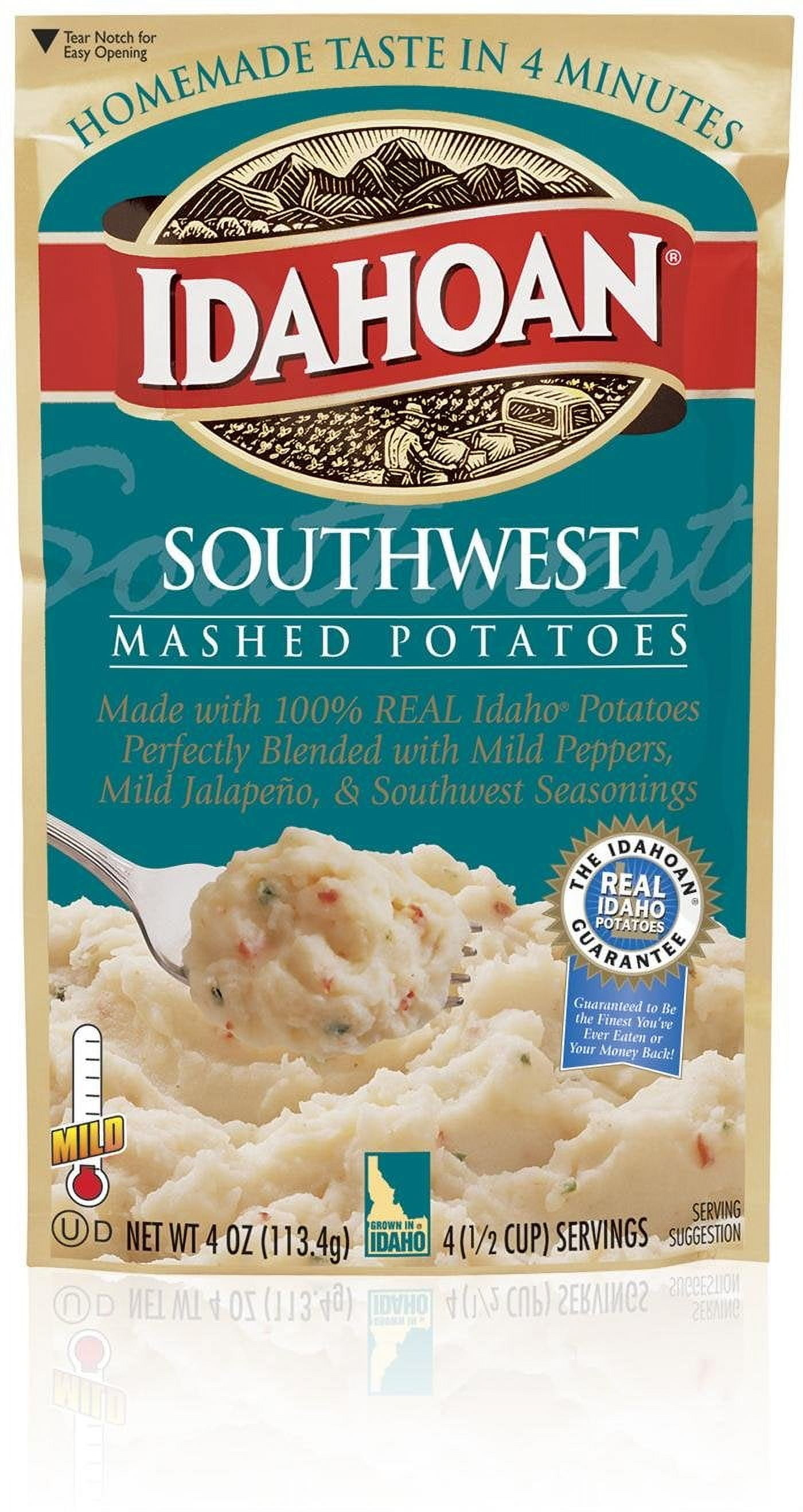 Idahoan Mashed Potatoes Seasoned with Hidden Valley Ranch 4 oz. (Pack of 24)
