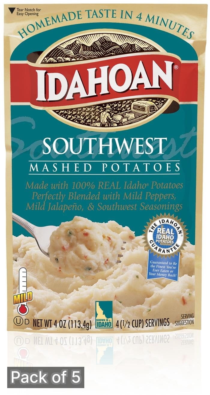 Idahoan Mashed Potatoes Seasoned with Hidden Valley Ranch 4 oz. (Pack of 5)