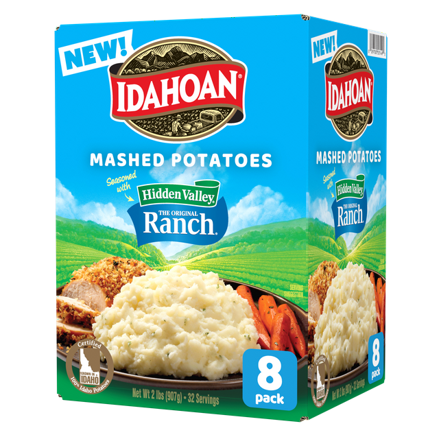 Idahoan Mashed Potatoes seasoned with Hidden Valley Original Ranch Club