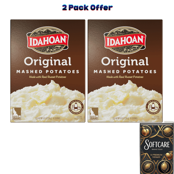 Idahoan Original Mashed Potatoes, 13.75 oz ( Include One Tissue Pack )
