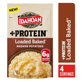 Idahoan Loaded Baked + Protein Mashed Potatoes, 4 servings