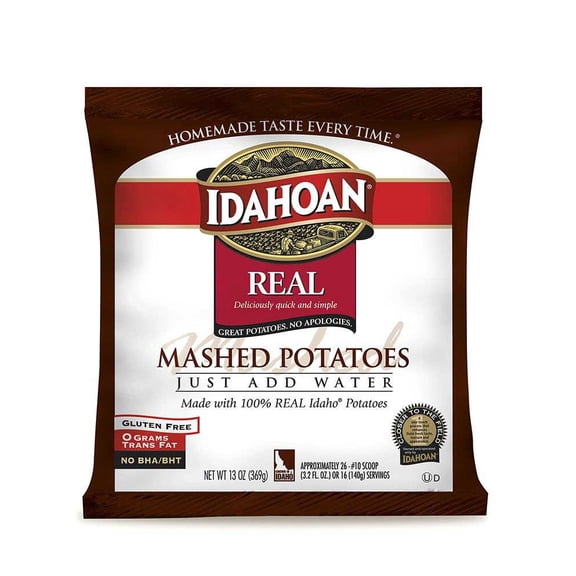 Idahoan Real Mashed Potatoes, 13 Ounce -- 24 per case.
