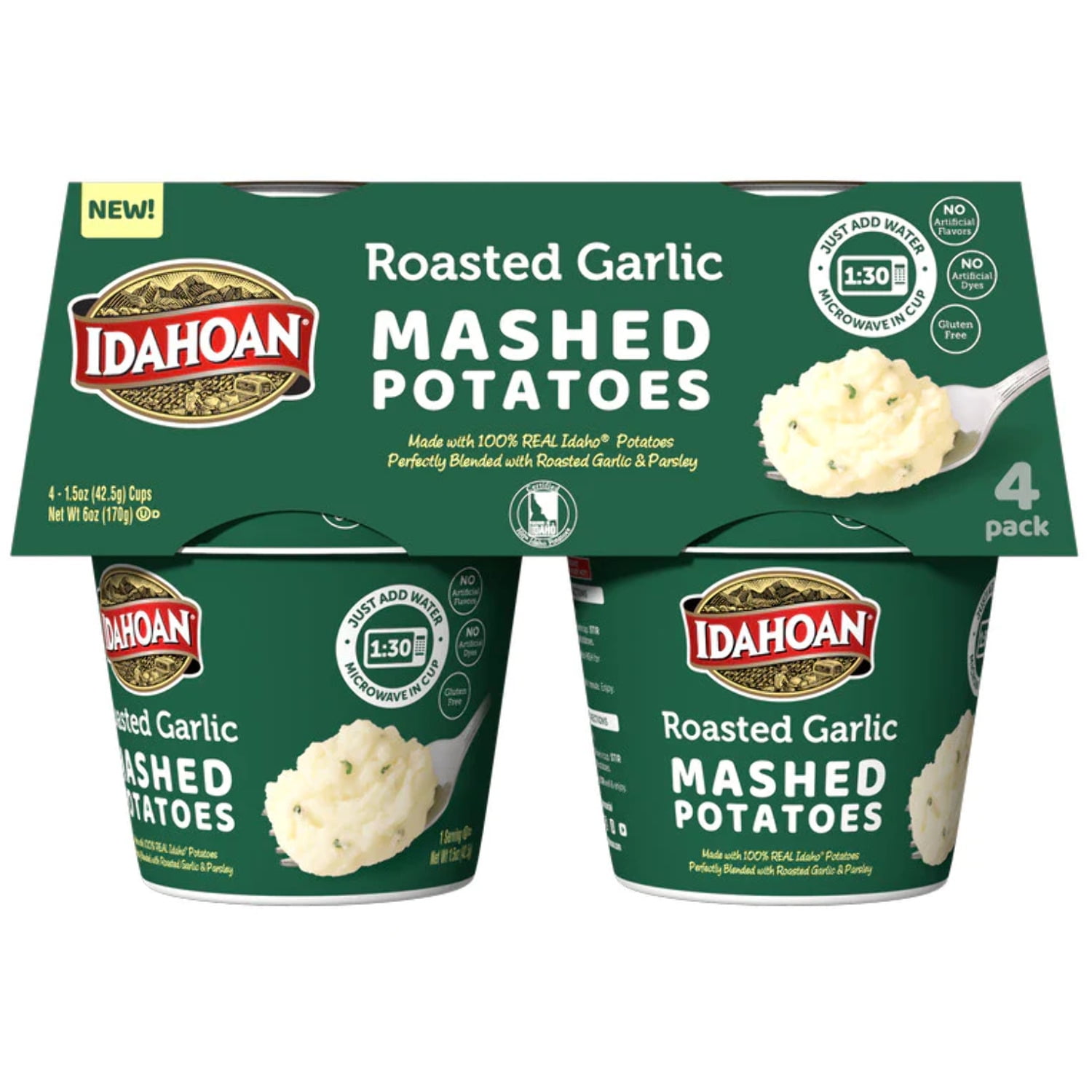 Idahoan® Roasted Garlic Mashed Potatoes Cups, 24 (1.5 oz) Cups