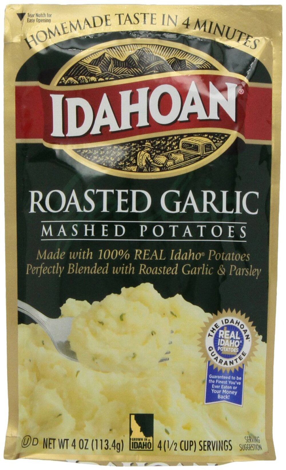 Idahoan Roasted Garlic Mashed Potatoes 4 oz. (Pack of 5)