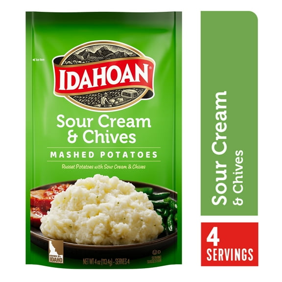 Idahoan Sour Cream & Chives Mashed Potatoes, 4 oz