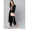 thumbnail image 1 of Idalia Embroidered Black Kurta With Palazzo Pants, 1 of 5