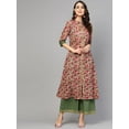 thumbnail image 1 of Idalia Pink Floral Print Kurta Set, 1 of 5