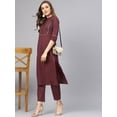thumbnail image 1 of Idalia Raspberry Color Kurta With Pants, 1 of 5