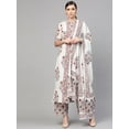thumbnail image 1 of Idalia White Floral Booti Kurta With Dupatta & Printed Palazzo Pants, 1 of 5