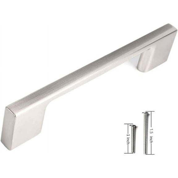 Idb | 10 Pack Contemporary Solid Sleek Handle Pulls For Kitchen Cupboard Door
