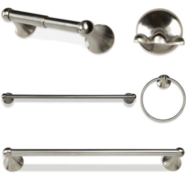 4-Piece Bathroom Hardware Set | Bath Accessories Sets for Bathroom ...