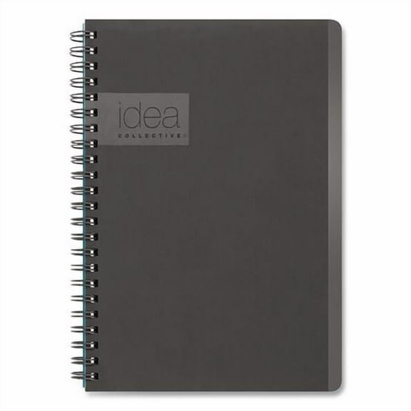 Idea Collective Professional Notebook, 1-Subject, Medium/College Rule, Gray Cover, (80) 8 x 4.87 She | Bundle of 10