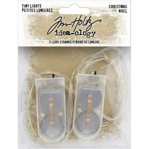 Idea-Ology Battery Operated Wire Light Strands 2/Pkg-Christmas Tiny Lights- Festive Colors
