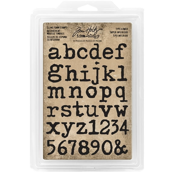 Idea-Ology Cling Foam Stamps 37/Pkg-Type Lowercase Alpha .75" To 1"