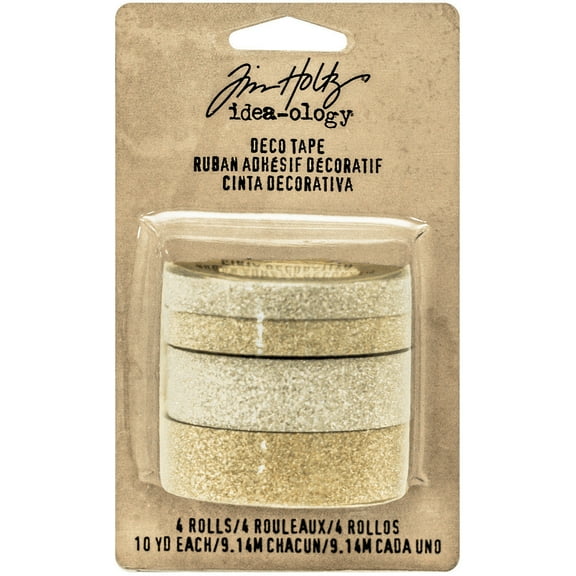 Idea-Ology Design Tape 10yd 4/Pkg-Silver & Gold