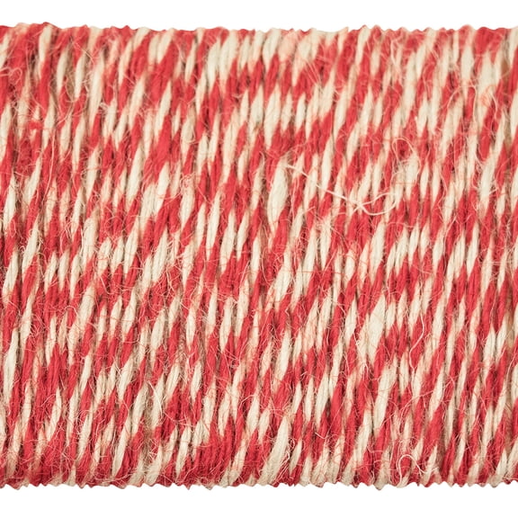 Idea-Ology Jute String 8Yd-Christmas Red & Cream