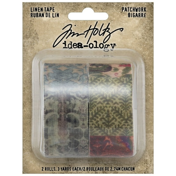 Idea-Ology Linen Tape 1"X3yd 2/Pkg-Patchwork