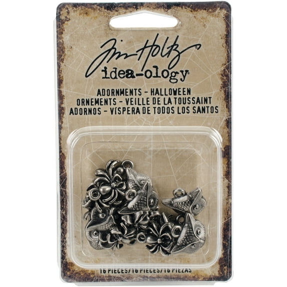 Idea-Ology Metal Adornments 16/Pkg-Antique Nickel Halloween