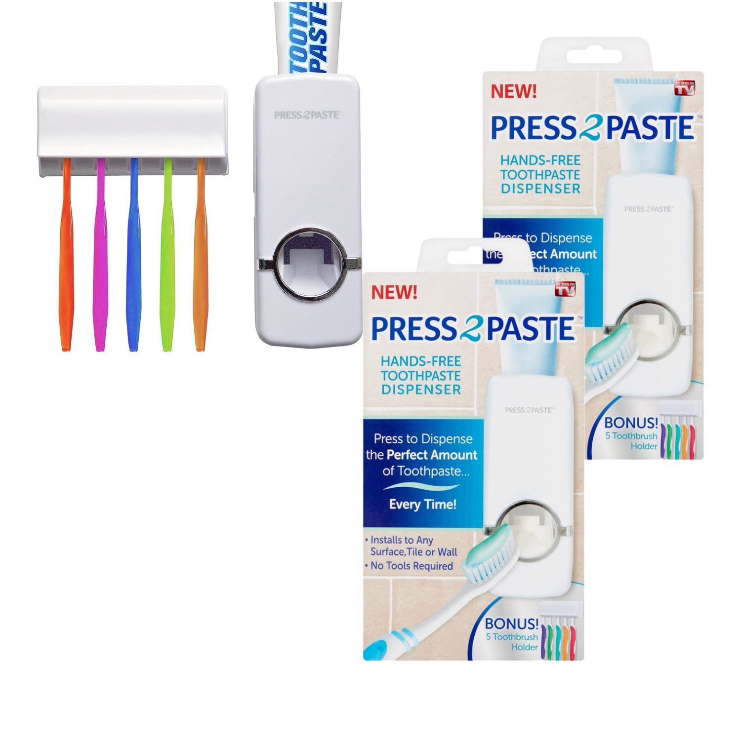 Toothpaste Case Candy Idea Village Press 2 Paste Hands-Free Toothpaste Dispenser and ...