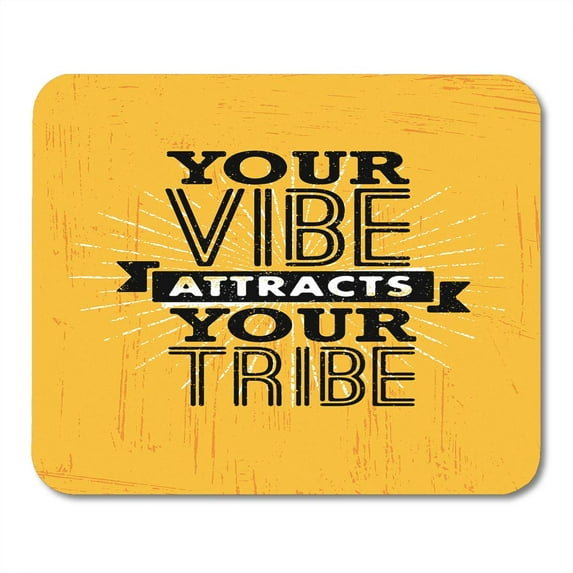 Idea Your Vibe Attracts Tribe Inspiring Creative Motivation Quote on Rough Vintage Mousepad Mouse Pad Mouse Mat 9x10 inch