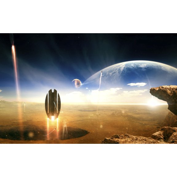 Idea taken from Star Trek The project turns dead and lifeless planets into green earth-like habitats Canvas Art - Tobias RoetschStocktrek Images (18 x 12)