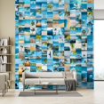 thumbnail image 1 of Idea4wall 2pcs Dynamic Blue and Turquoise Beach Vivid Oceanic and Tropical Scenes Wall Murals, Not Peel and Stick, Non-Woven Wallpaper Large Wall Decoration for Rooms, 48"x108", 1 of 5