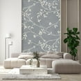 thumbnail image 1 of Idea4wall 2pcs Elegant Vine Pattern Modern Botanical Soft Gray & White Tones Wall Murals, Removable Self-Adhesive Stick Wallpaper Large Wall Stickers for Home Decorative, 48"x96", 1 of 5