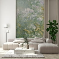 Idea4wall 2pcs Impressionist Garden Soft and Dreamy Floral Field Wall Murals, Removable Self-Adhesive Stick Wallpaper Large Wall Stickers for Home Decorative, 48"x108"