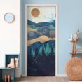 thumbnail image 1 of Idea4wall 2pcs Nordic Style Mountain & Sunshine Stick Wallpaper Removable Wall Murals Large Wall Stickers for Home Decoration, 120"x48", 1 of 5