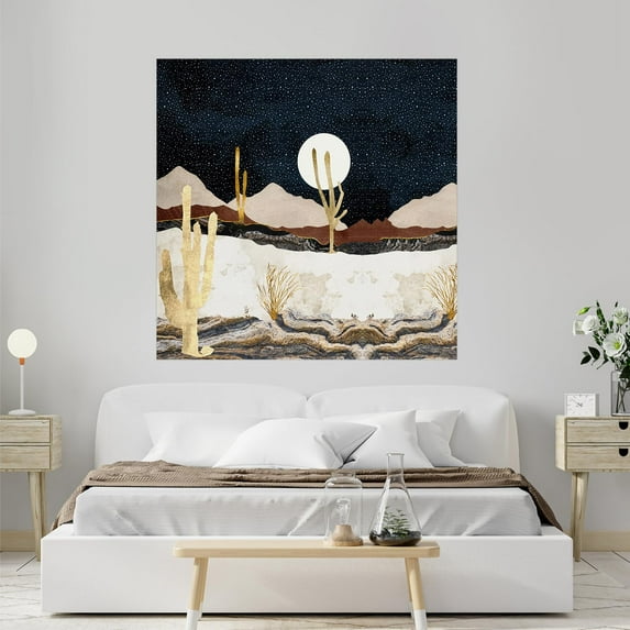 Idea4wall 2pcs Nordic Style Nature Landscape Stick Wallpaper Removable Wall Murals Large Wall Stickers for Home Decoration, 48"x48"