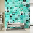 thumbnail image 1 of Idea4wall 2pcs Soothing Aqua Inspirational Calming Tones with Uplifting Wall Murals, Removable Self-Adhesive Stick Wallpaper Large Wall Stickers for Home Decorative, 48"x132", 1 of 5