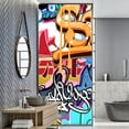 thumbnail image 1 of Idea4wall 2pcs Watercolor Street Graffiti Printed Stick Wallpaper Removable Wall Murals Large Wall Stickers for Home Decoration, 108"x48", 1 of 5