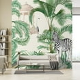 thumbnail image 1 of Idea4wall 3pcs Exotic Jungle Tropical Palms and Wildlife Wall Murals, Removable Self-Adhesive Stick Wallpaper Large Wall Stickers for Home Decorative, 72"x108", 1 of 5