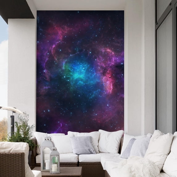 Idea4wall 3pcs Galaxy Eclipse Astronomy & Space Stick Wallpaper Removable Wall Murals Large Wall Stickers for Home Decoration, 96"x72"