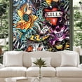 thumbnail image 1 of Idea4wall 3pcs Mermaid & Captain Skeleton Colorful Stick Wallpaper Removable Wall Murals Large Wall Stickers for Home Decoration, 72"x72", 1 of 5