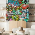 thumbnail image 1 of Idea4wall 3pcs Mural Vibrant Neon Spray Paint Typography Graffiti & Street Art Pop Stick Wallpaper Removable Wall Murals Large Wall Stickers for Home Decoration, 72"x72", 1 of 5