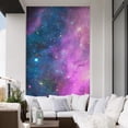 thumbnail image 1 of Idea4wall 3pcs Vibrant Pink Andromeda Galaxy Stick Wallpaper Removable Wall Murals Large Wall Stickers for Home Decoration, 120"x72", 1 of 5