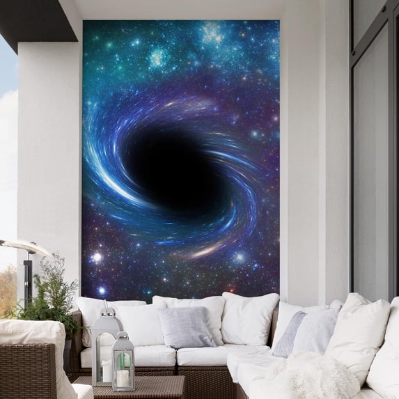 Idea4wall 3pcs Wormhole In Space Stick Wallpaper Removable Wall Murals Large Wall Stickers for Home Decoration, 120"x72"