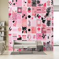 thumbnail image 1 of Idea4wall 4pcs Bold Pink Empowering and Trapical Stylish Graphic Wall Murals, Not Peel and Stick, Non-Woven Wallpaper Large Wall Decoration for Rooms, 96"x132", 1 of 5