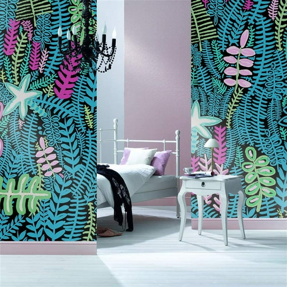 Idea4wall 4pcs Botanical Peel and Stick Wallpaper Removable Wall Murals Large Wall Stickers for Home Decoration, 66"x24"