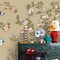 thumbnail image 1 of Idea4wall 4pcs Chinese Style Floral Peel and Stick Wallpaper Removable Wall Murals Large Wall Stickers for Home Decoration, 66"x24", 1 of 5
