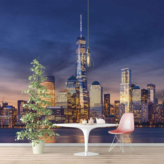 Idea4wall 4pcs Newyork City Peel and Stick Wallpaper Removable Wall Murals Large Wall Stickers for Home Decoration, 66"x24"