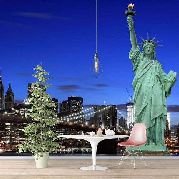 Idea4wall 4pcs Newyork City Peel and Stick Wallpaper Removable Wall Murals Large Wall Stickers for Home Decoration, 66"x24"