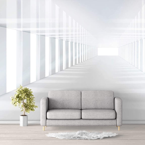 Idea4wall 4pcs Snowflakes Peel and Stick Wallpaper Removable Wall Murals Large Wall Stickers for Home Decoration, 66"x24"