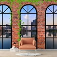 thumbnail image 1 of Idea4wall 4pcs Vies from French Window Peel and Stick Wallpaper Removable Wall Murals Large Wall Stickers for Home Decoration, 66"x24", 1 of 5