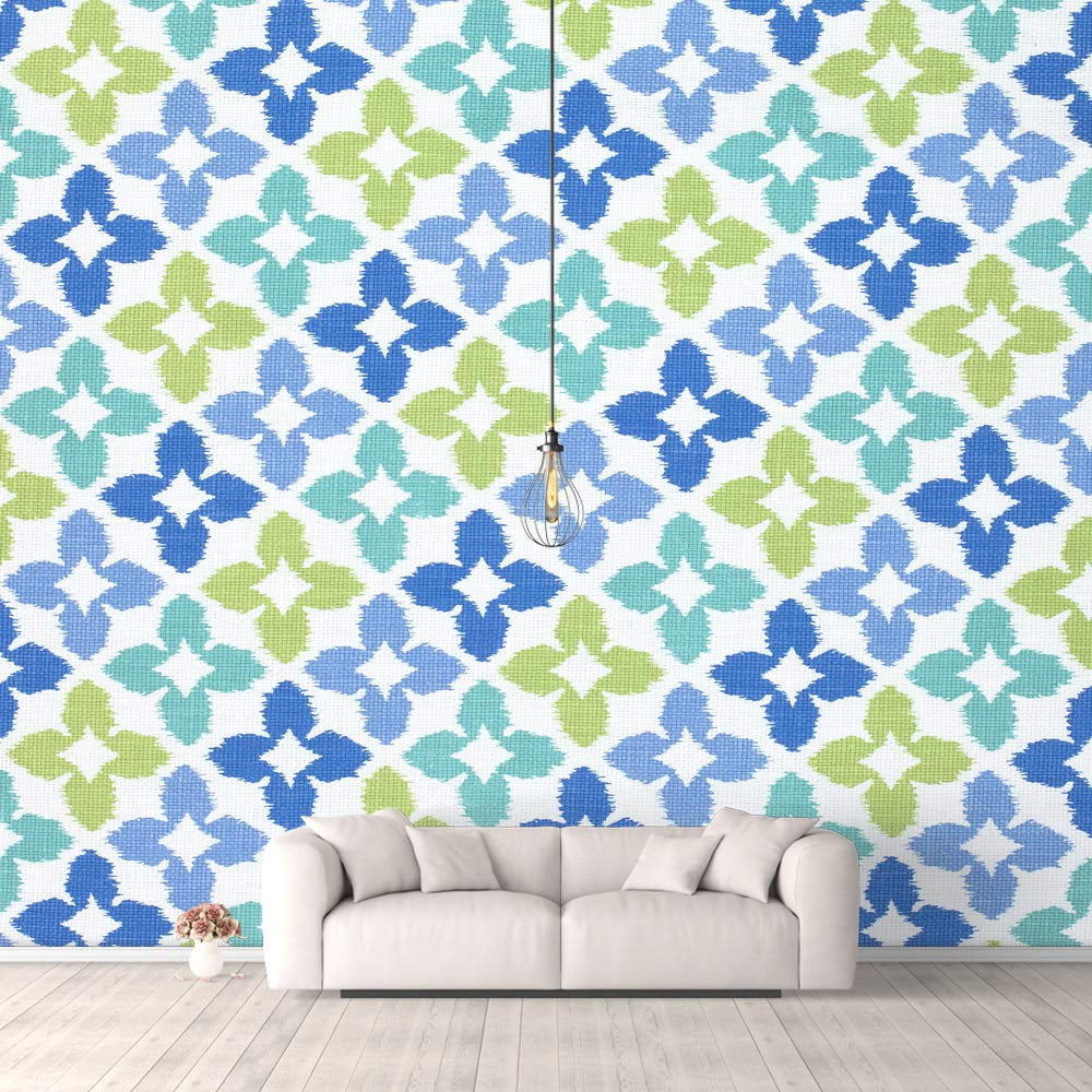 Idea4wall 4pcs Vintage Flowers Peel and Stick Wallpaper Removable Wall ...
